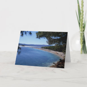 Kroatien, Insel Brac, Bol, Golden Cape Beach 2 Feiertagskarte