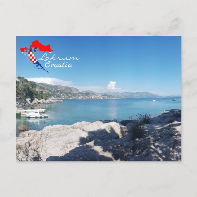 Kroatien | Insel Lokrum | Dubrovnik | Hrvatska Postkarte (Vorderseite)