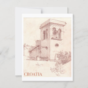 Kroatien Jahrgang Reise Postkarte