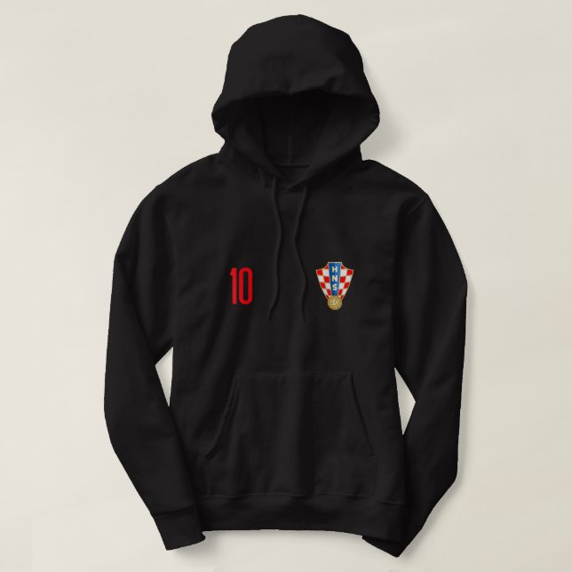 Kroatien Jersey Nummer zehn Kroatische Futebol Soc Hoodie (Design vorne)