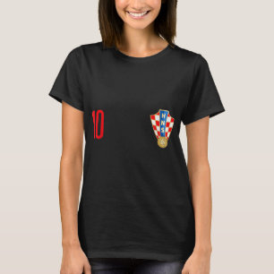 Kroatien Jersey Nummer zehn Kroatische Futebol Soc T-Shirt