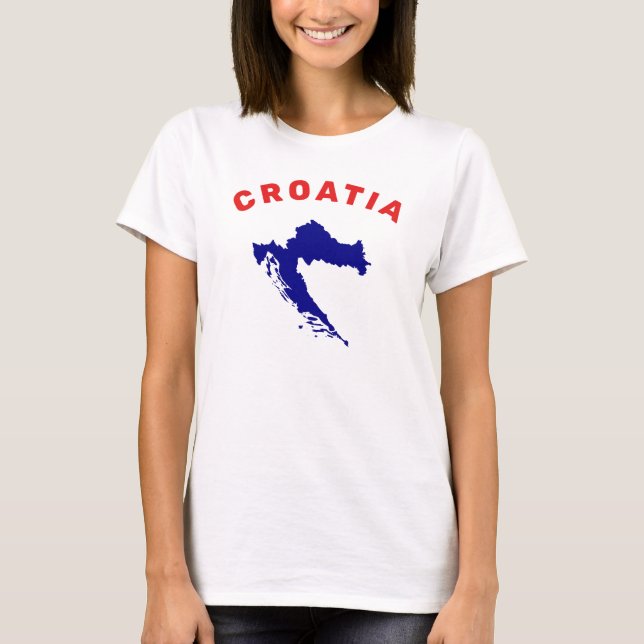Kroatien Karte T-Shirt (Vorderseite)