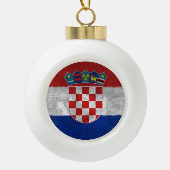 Kroatien Keramik Kugel-Ornament (Vorderseite)