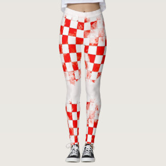 Kroatien kockice Schachbrett-Yogahosen Leggings