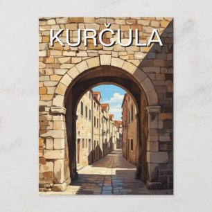 Kroatien Korčula Reise Postkarte