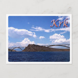 Kroatien - Krk Bridge - Veglia - Postkarte