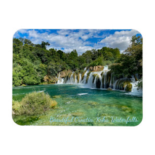 Kroatien, Krka-Wasserfälle entfernte Panoramaansic Magnet