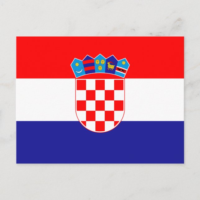 Kroatien (Kroatien) Flaggenpostkarte Postkarte (Vorderseite)