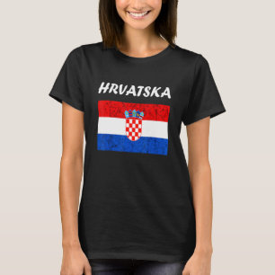 Kroatien Kroatien Kroatische Wurzeln Kroatische Fl T-Shirt
