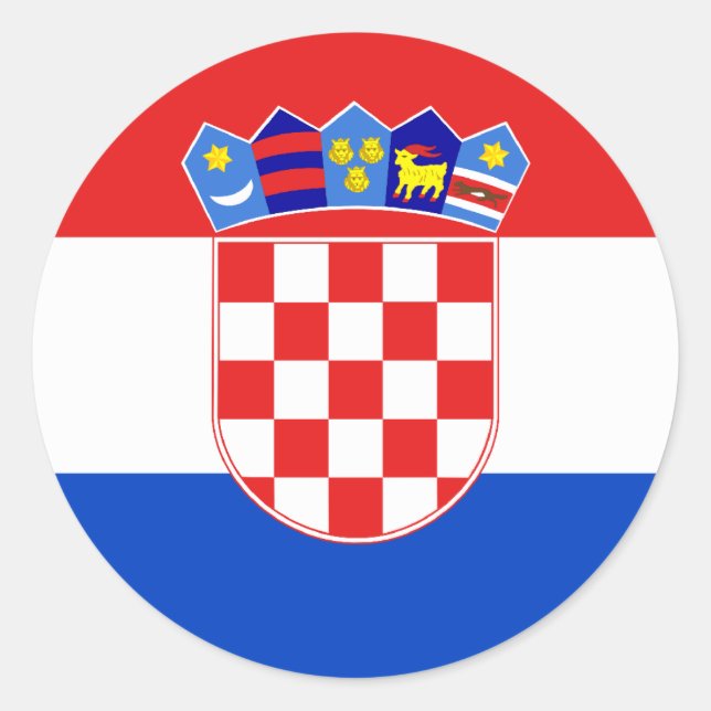 Kroatien, Kroatien Runder Aufkleber (Vorderseite)