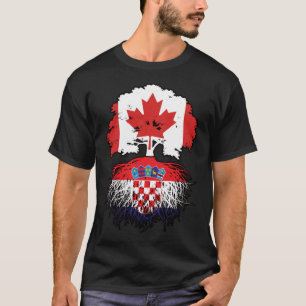 Kroatien kroatisch kanadisch Kanada Baum Wurzeln F T-Shirt