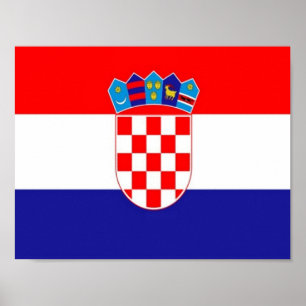 Kroatien - kroatische Flagge - Poster