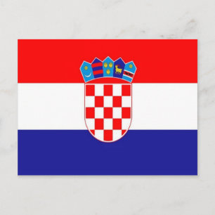 Kroatien - kroatische Flagge - Postkarte