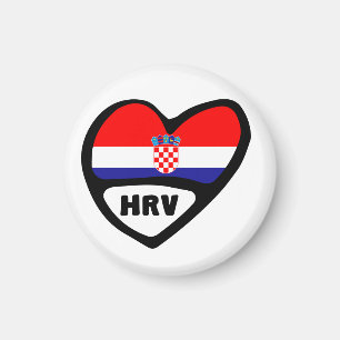 Kroatien Ländercode Flaggenstaat Herz Hrvatska Magnet