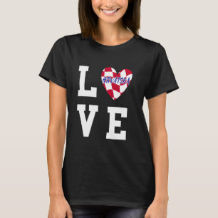 Kroatien Liebe Herzpreis Kroatien Roots Hrvatska F T-Shirt