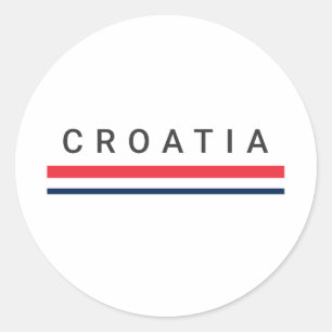 Kroatien Linien Runder Aufkleber