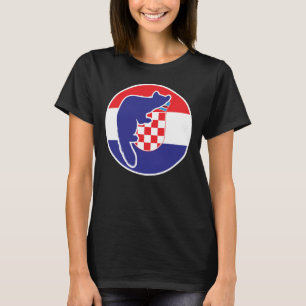 Kroatien Marten Kroatische Nationale Tierflagge T-Shirt