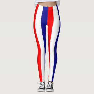 Kroatien Nationale Flaggenfarben vertikal gestreif Leggings