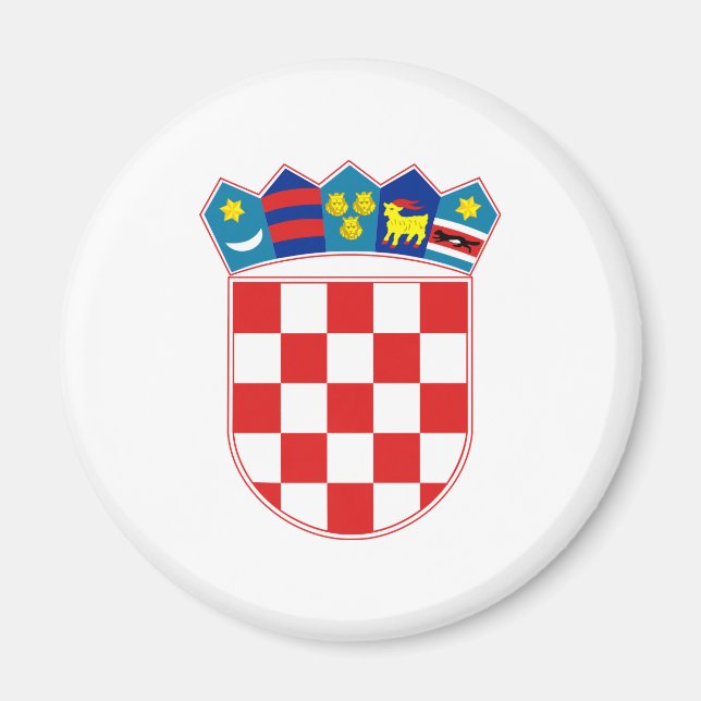 Kroatien Offizielle Wappen Heraldry Symbol Magnet (Vorne)
