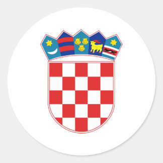 Kroatien Offizielle Wappen Heraldry Symbol Runder Aufkleber