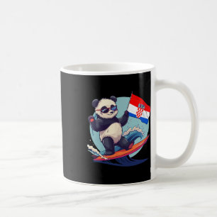Kroatien Panda Bär Surft auf kroatischen Wurzeln K Kaffeetasse