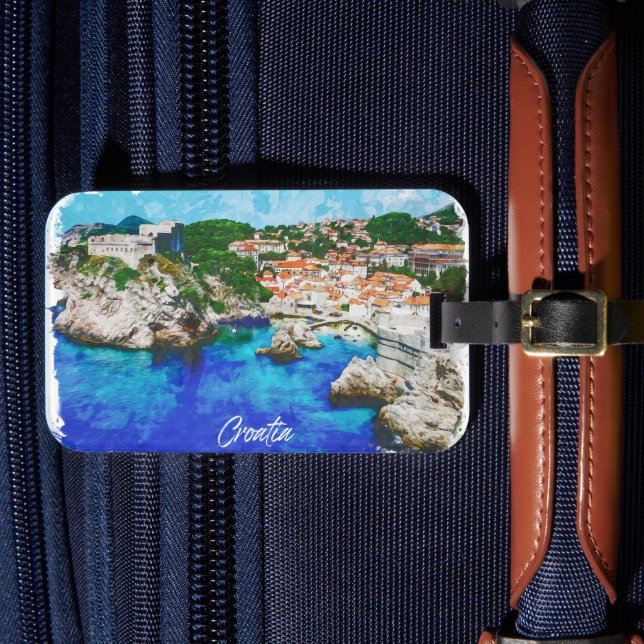 Kroatien Panoramaaussicht Gepäckanhänger (Vorderseite Insitu 4)