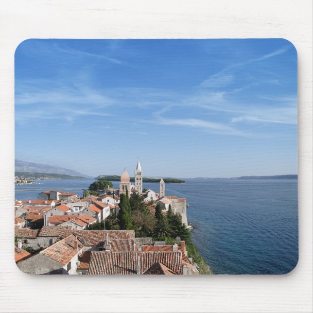Kroatien-, Rabinsel und Stadt Mousepad (Vorne)