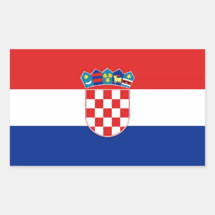 KROATIEN RECHTECKIGER AUFKLEBER