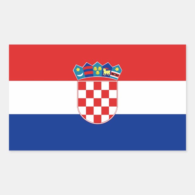 KROATIEN RECHTECKIGER AUFKLEBER (Vorderseite)