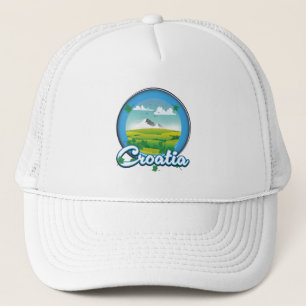 Kroatien Reise Logo Truckerkappe