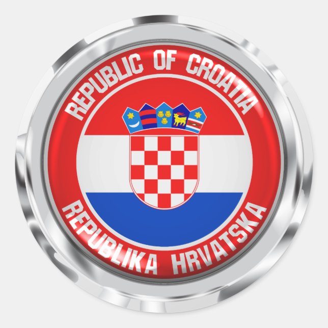 Kroatien Runde Emblem Runder Aufkleber (Vorderseite)