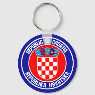Kroatien Runde Emblem Schlüsselanhänger