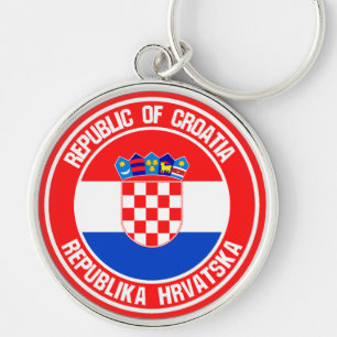 Kroatien Runde Emblem Schlüsselanhänger