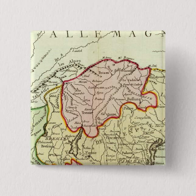 Kroatien, Slowenien, Italien Button (Vorderseite)