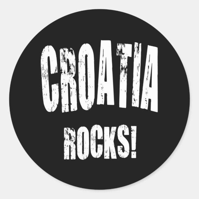 Kroatien Steine! Runder Aufkleber (Vorderseite)
