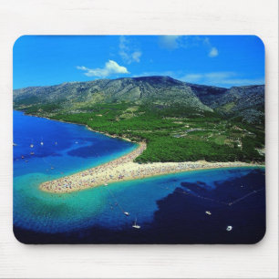 Kroatien - Strand zlatni rat Mousepad