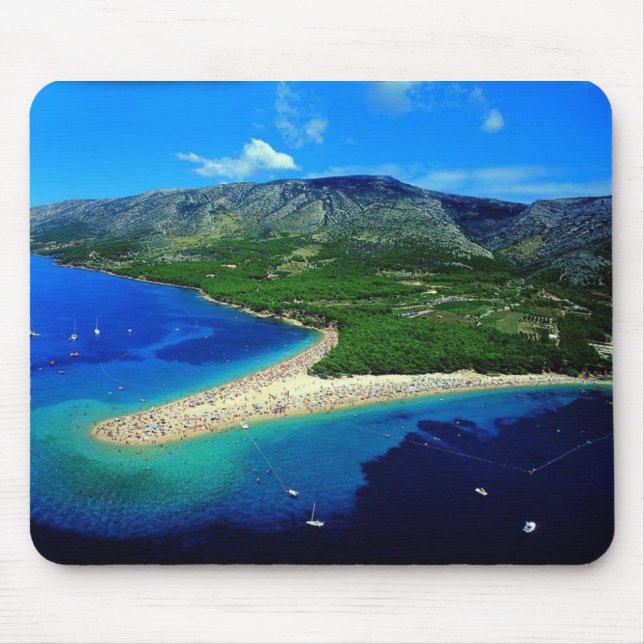 Kroatien - Strand zlatni rat Mousepad (Vorne)