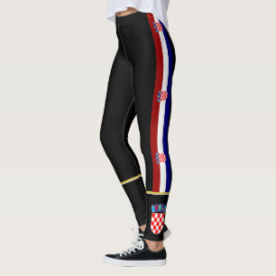 Kroatien stripes Flagge Leggings