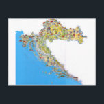 Kroatien Touristenkarte, hrvatska turistička mapa Postkarte<br><div class="desc">Kroatien Touristenkarte,  hrvatska turistička mapa</div>