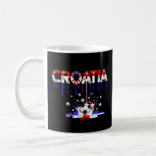 Kroatien tropfende Flagge American Football Kaffeetasse