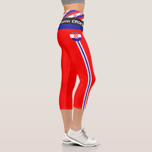 Kroatien und Kroatien Flag Mode, Fitness, Sport Capri Leggings