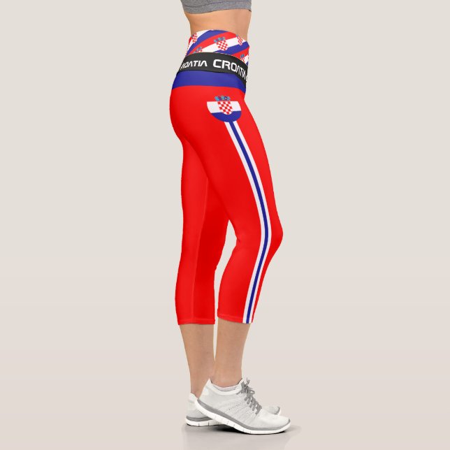 Kroatien und Kroatien Flag Mode, Fitness, Sport  Capri Leggings (Rechts)