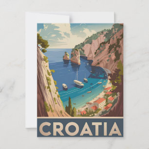 Kroatien Vintag Postkarte