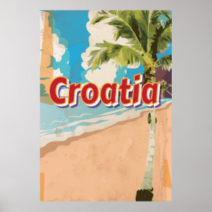 Kroatien Vintage-Reiseposter Poster