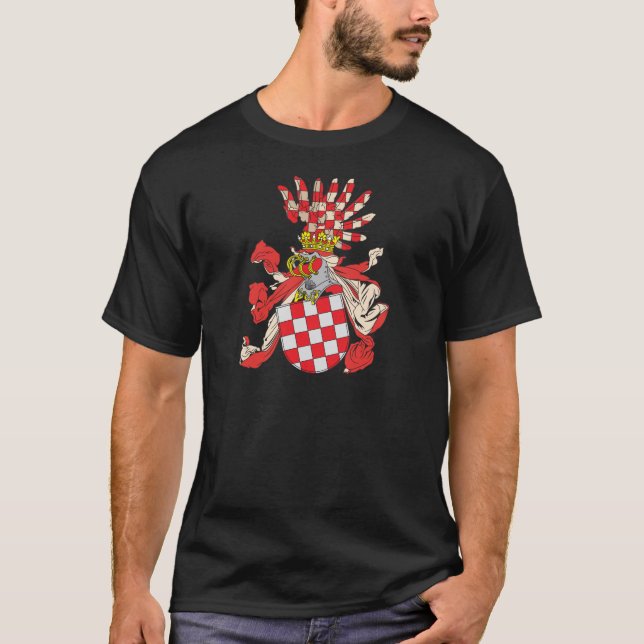Kroatien-Wappen (19. Jahrhundert) T-Shirt (Vorderseite)