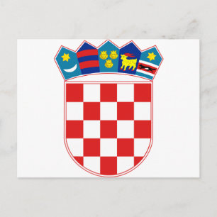 Kroatien Wappen HR Hrvatska Postkarte
