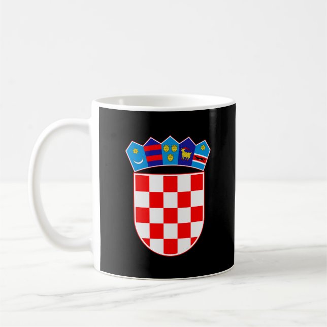 Kroatien Wappen Kaffeetasse (Links)