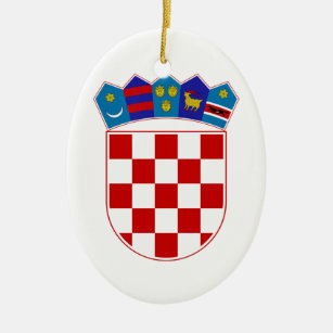 Kroatien-Wappen Keramik Ornament
