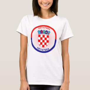 Kroatien Wappen Kreisform  T-Shirt