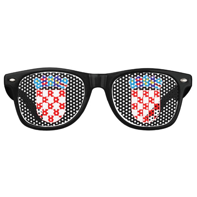 Kroatien Wappen Partybrille (Vorderseite)